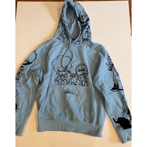 DEKRYPTIC X THE BOONDOCKS - GOLD WINNERS OUTLINE BLUE HOODIE 2XL - Picture 3 of 16